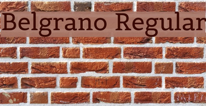 Belgrano Regular Font examples