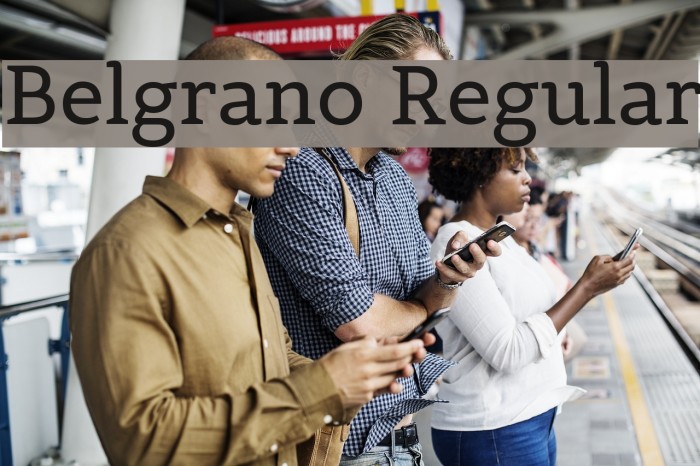 Belgrano Regular Font examples