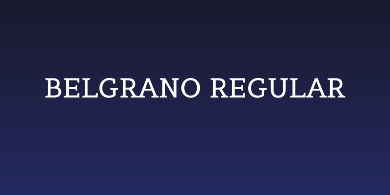 Belgrano Regular Social Header