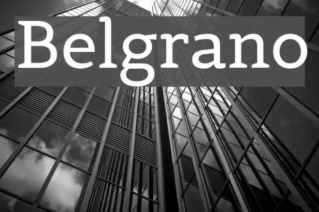 Belgrano Font examples
