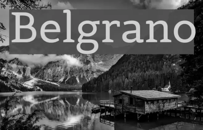 Belgrano Font examples