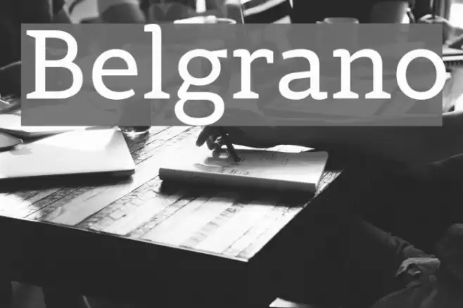 Belgrano Font examples