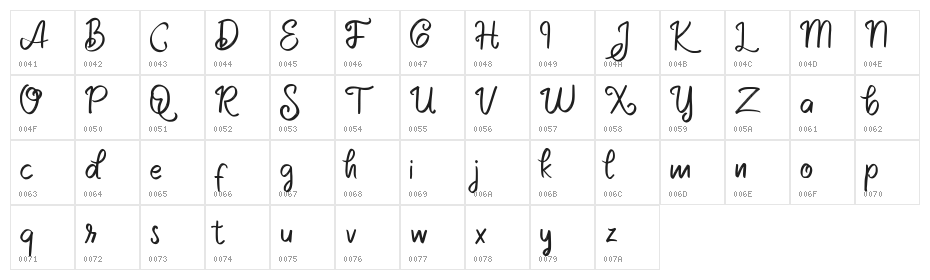 Beliau FREE Character Map