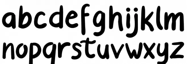 Beliday Schriftart Kleinbuchstaben