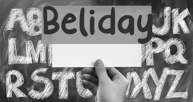 Beliday Font examples