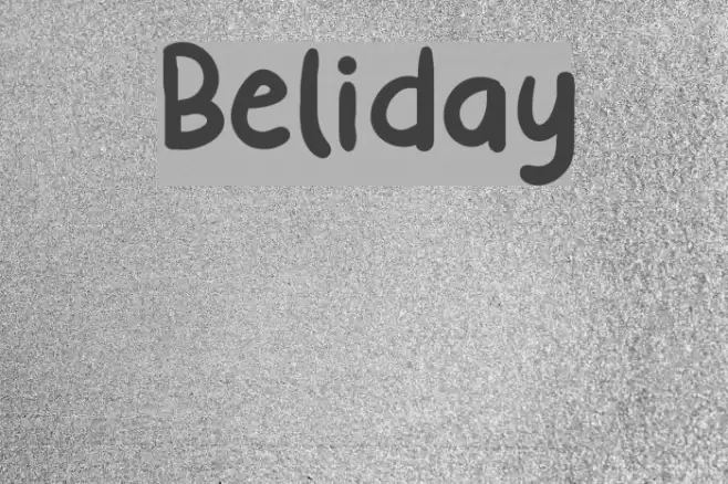Beliday Font examples