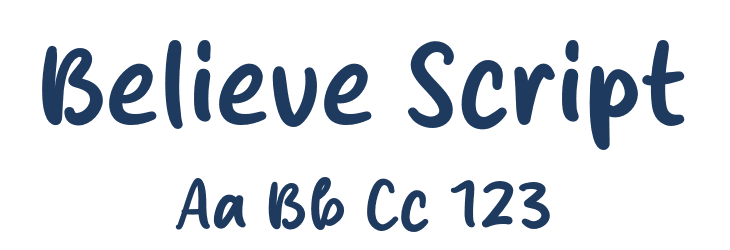 Believe Script Font Preview