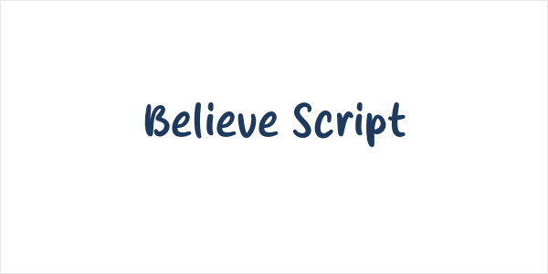 Believe Script Logo