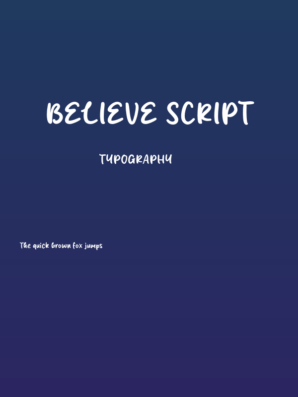 Believe Script Poster