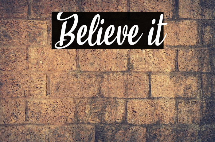 Believe it Font examples