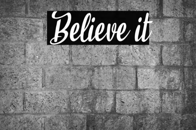 Believe it Caratteri examples