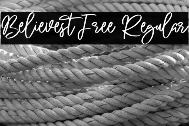 Believest Free Regular फ़ॉन्ट examples