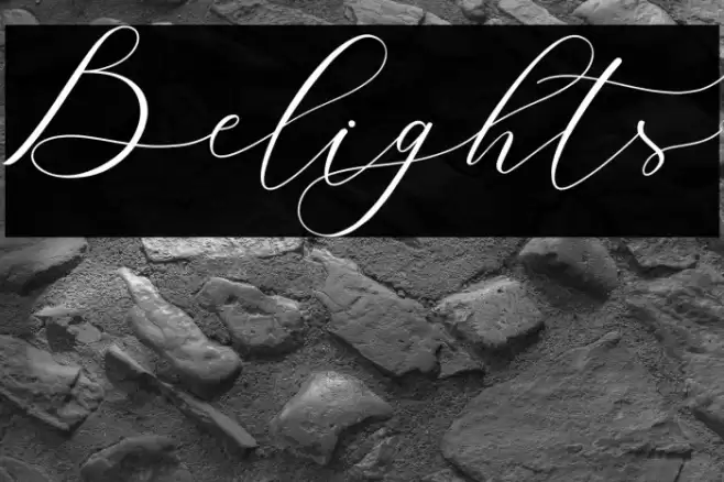 Belights Font examples