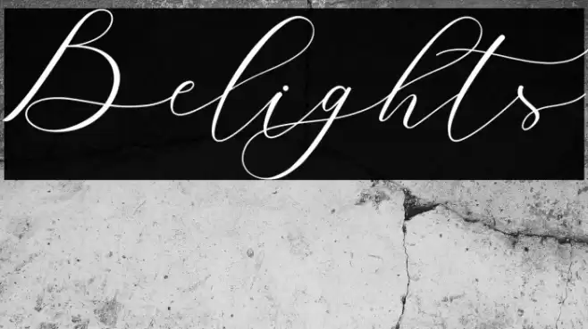 Belights Font examples