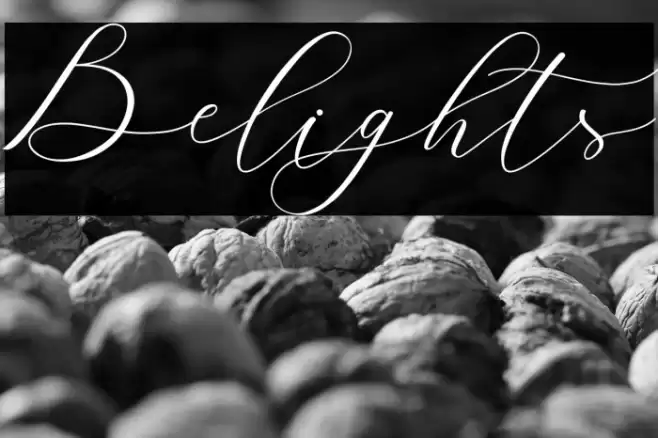 Belights Font examples