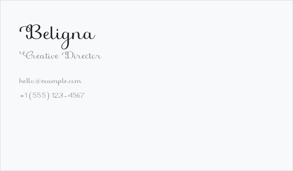 Beligna Business Card