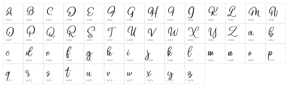 Beligo cary FREE Character Map