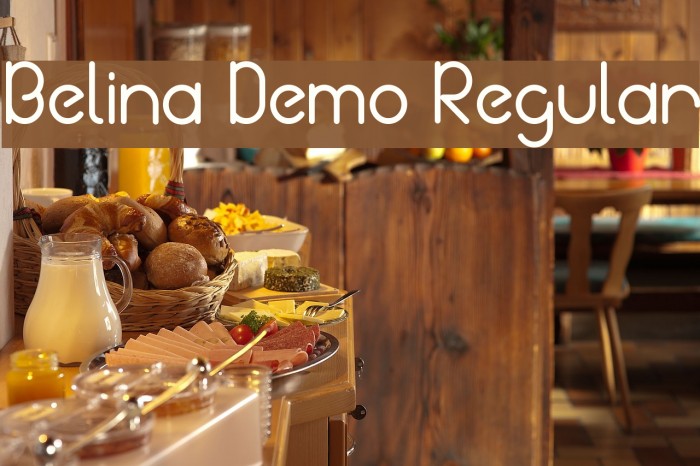 Belina Demo Regular Font examples