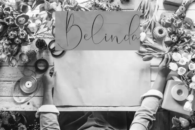 Belinda フォント examples