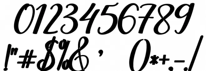 Belindascript-script フォント その他の文字