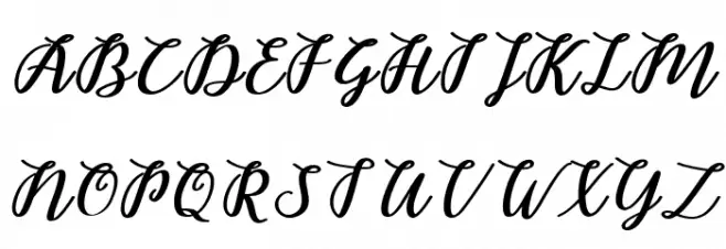 Belindascript-script फ़ॉन्ट अपरकेस