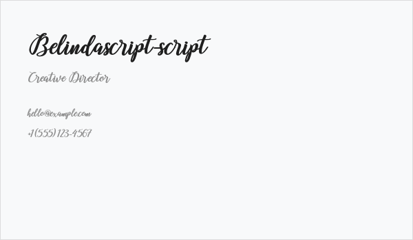 Belindascript-script Business Card