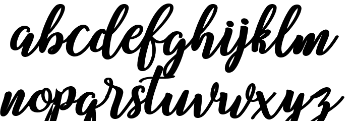 Belindascript-script フォント 小文字