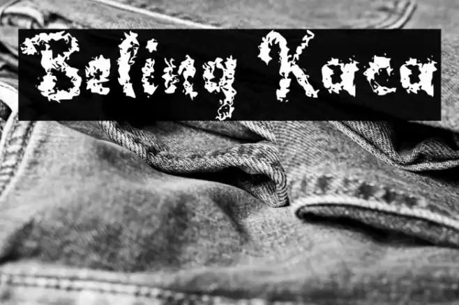 Beling Kaca Font examples