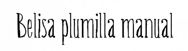 Belisa plumilla manual  Descarca Fonturi Gratis
