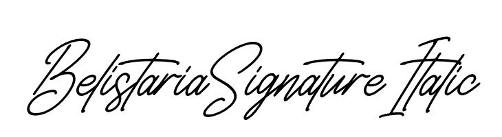 Belistaria Signature Italic  font caratteri gratis