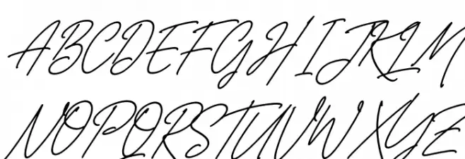 Belistaria Signature Italic خط أحرف كبيرة