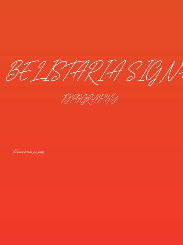 Belistaria Signature Italic Poster