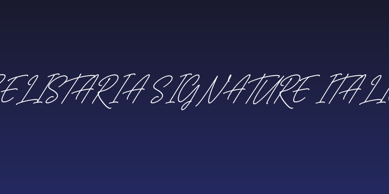 Belistaria Signature Italic Social Header