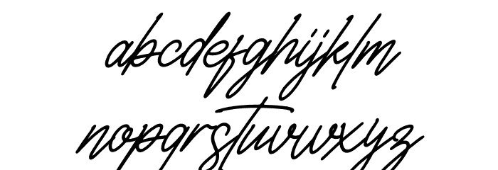 Belistaria Signature Italic Font LOWERCASE