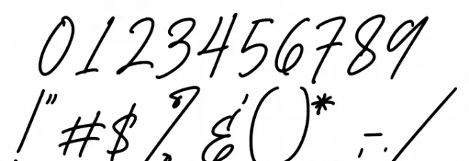 Belistaria Signature Font OTHER CHARS