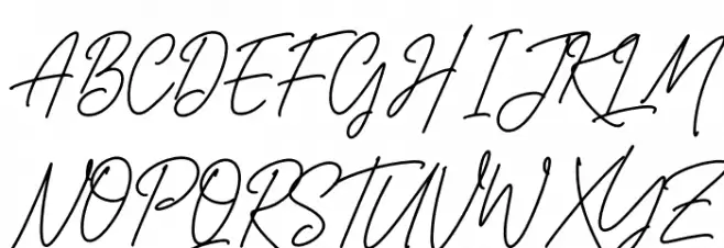 Belistaria Signature Caratteri MAIUSCOLE