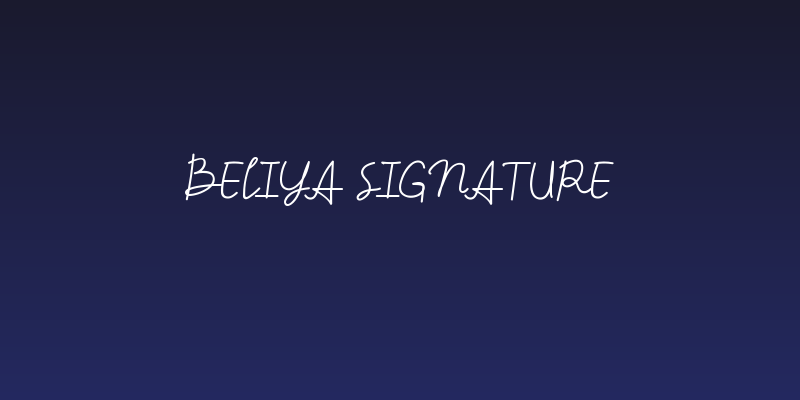 Beliya Signature Social Header