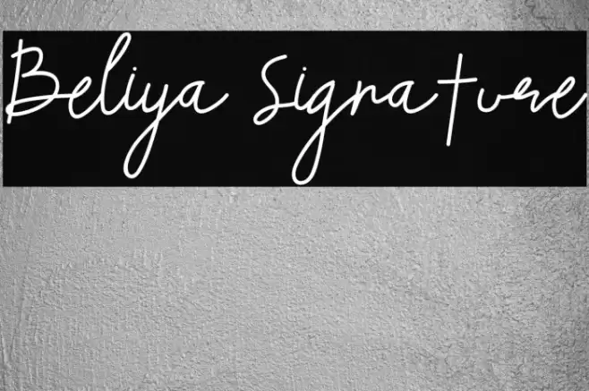 Beliya Signature Font examples