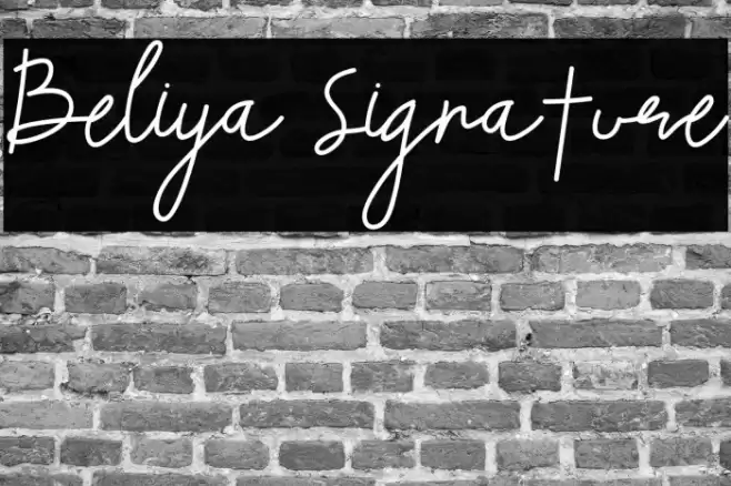 Beliya Signature Font examples