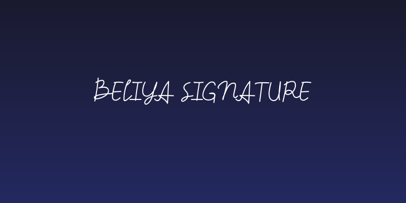 Beliya Signature Social Header