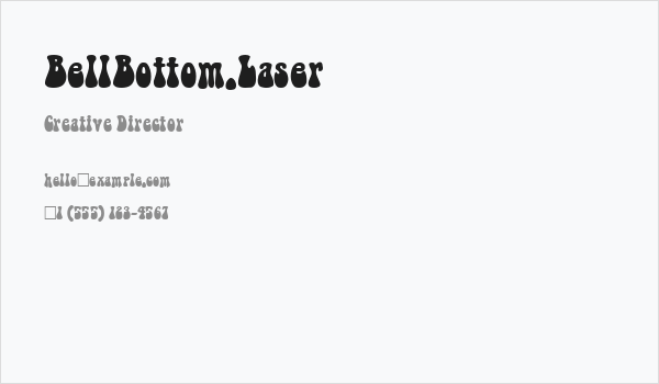 BellBottom.Laser Business Card