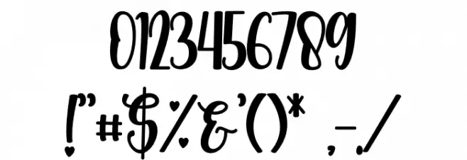 Bella Bangsa Font OTHER CHARS