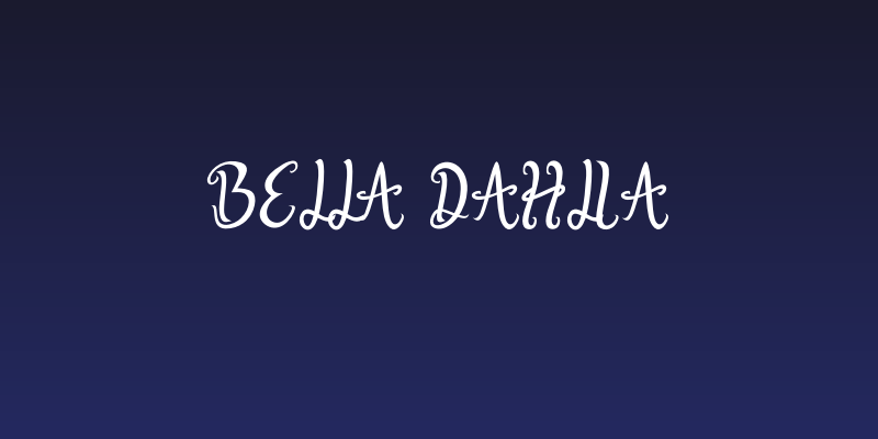 Bella Dahlia Social Header