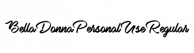 Bella Donna Personal Use Regular  لخطوط تنزيل