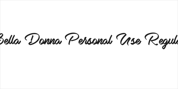 Bella Donna Personal Use Regular Logo