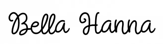 Bella Hanna  font caratteri gratis