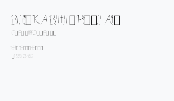 Bella K. A Better Place Alts Business Card