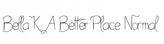 Bella K. A Better Place Normal  font caratteri gratis