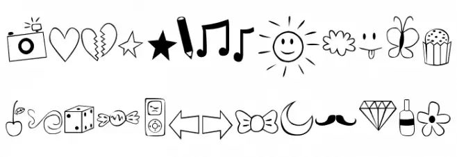 Bella K. Dings Are Cool Font UPPERCASE
