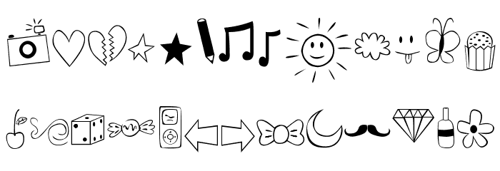 Bella K. Dings Are Cool Font LOWERCASE